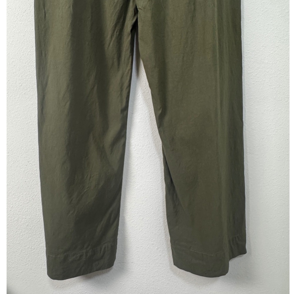 Maeve Anthropologie The Colette Wide Leg Pants Green Linen Blend Size 34T Tall - Picture 7 of 10